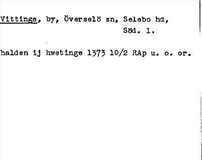 Bild på arkivkortet för arkivposten Vittinge