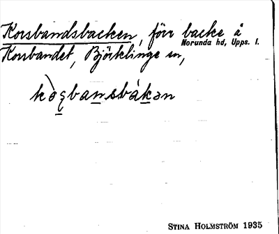 Bild på arkivkortet för arkivposten Korsbandsbacken