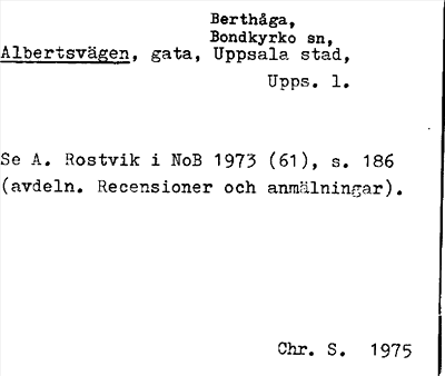 Bild på arkivkortet för arkivposten Albertsvägen