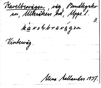 Bild på arkivkortet för arkivposten Kavelbrovägen