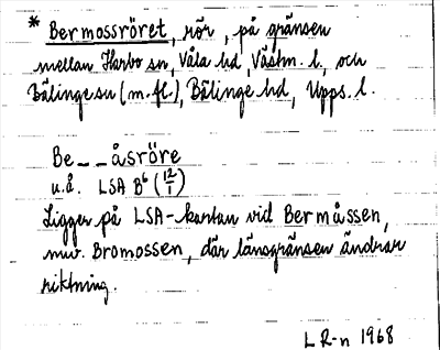 Bild på arkivkortet för arkivposten *Bermossröret