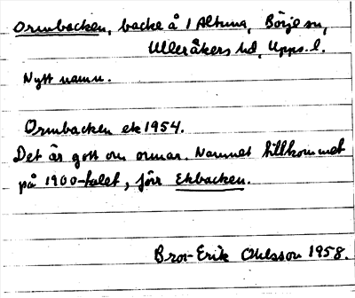 Bild på arkivkortet för arkivposten Ormbacken