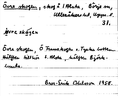 Bild på arkivkortet för arkivposten Övre skogen