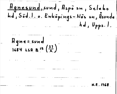 Bild på arkivkortet för arkivposten Agnesund