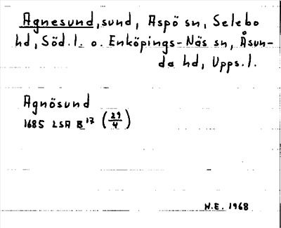 Bild på arkivkortet för arkivposten Agnesund