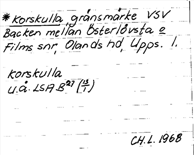 Bild på arkivkortet för arkivposten *Korskulla