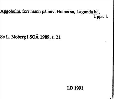 Bild på arkivkortet för arkivposten Aggoholm