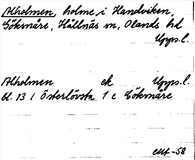 Bild på arkivkortet för arkivposten Alholmen