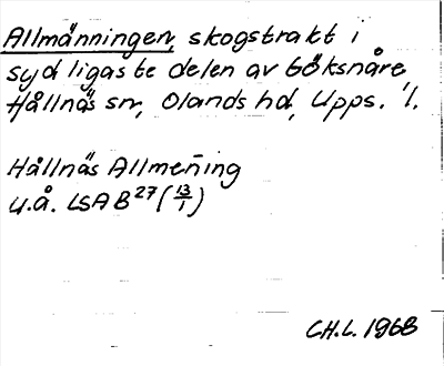 Bild på arkivkortet för arkivposten Allmänningen