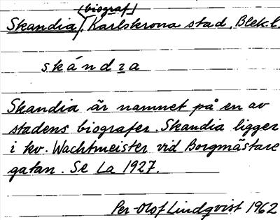 Bild på arkivkortet för arkivposten Skandia