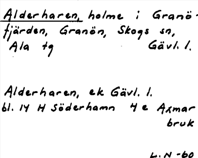 Bild på arkivkortet för arkivposten Alderharen