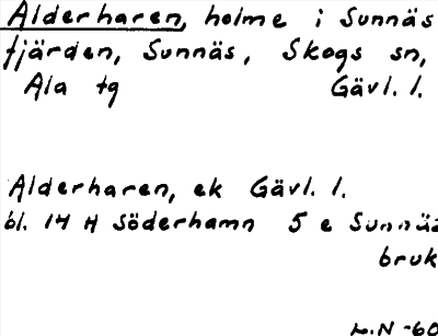 Bild på arkivkortet för arkivposten Alderharen