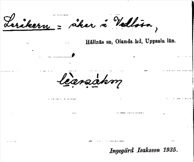 Bild på arkivkortet för arkivposten Leråkern