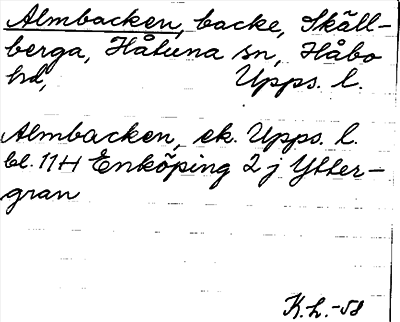 Bild på arkivkortet för arkivposten Almbacken