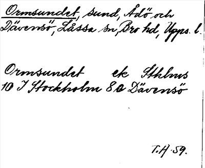 Bild på arkivkortet för arkivposten Ormsundet