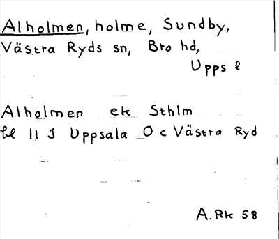 Bild på arkivkortet för arkivposten Alholmen