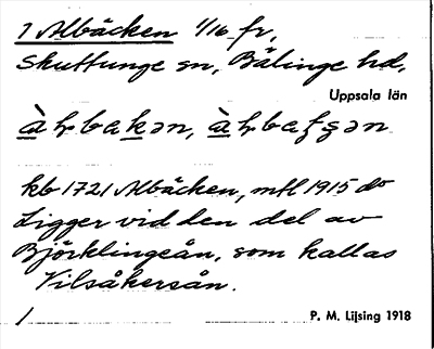 Bild på arkivkortet för arkivposten Albäcken