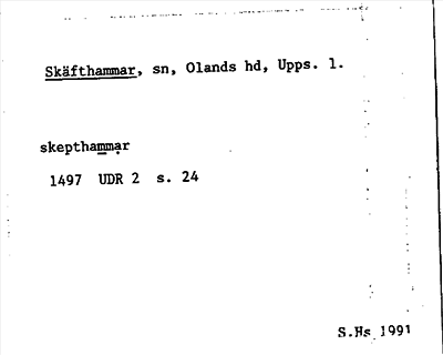 Bild på arkivkortet för arkivposten Skäfthammar