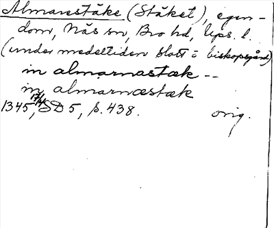 Bild på arkivkortet för arkivposten Almarestäke (Stäket)