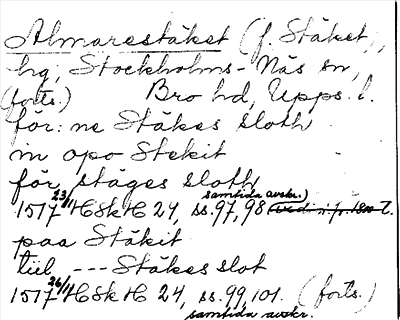 Bild på arkivkortet för arkivposten Almarestäket (f. Stäket)