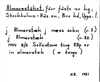 Bild på arkivkortet för arkivposten Almarestäket
