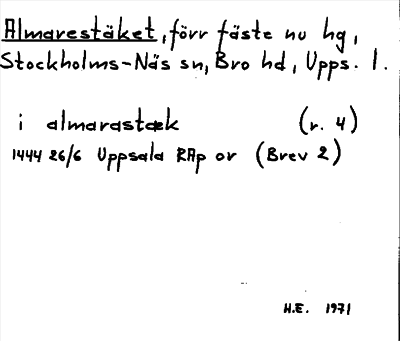 Bild på arkivkortet för arkivposten Almarestäket