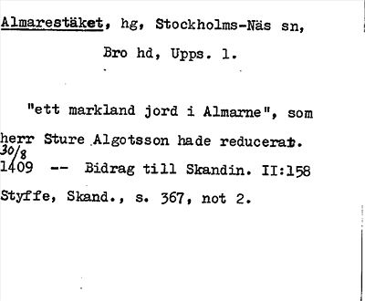 Bild på arkivkortet för arkivposten Almarestäket