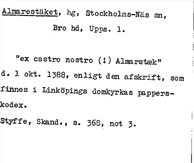 Bild på arkivkortet för arkivposten Almarestäket