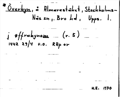 Bild på arkivkortet för arkivposten *Överbyn