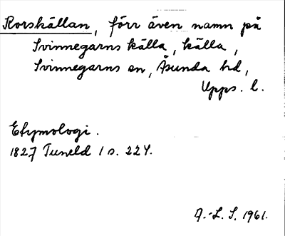 Bild på arkivkortet för arkivposten Korskällan
