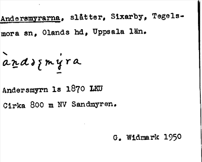 Bild på arkivkortet för arkivposten Andersmyrarna