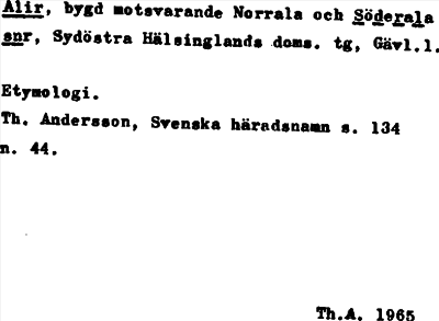 Bild på arkivkortet för arkivposten Alir