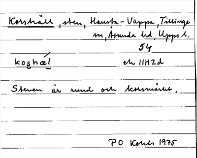 Bild på arkivkortet för arkivposten Korshäll
