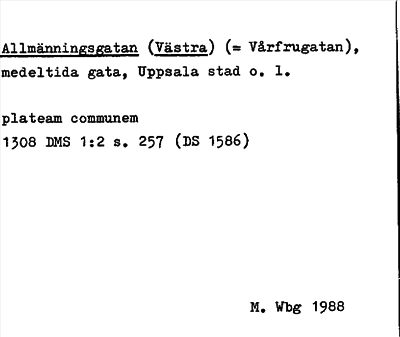 Bild på arkivkortet för arkivposten Allmänningsgatan(Västra) (=Vårfrugatan)