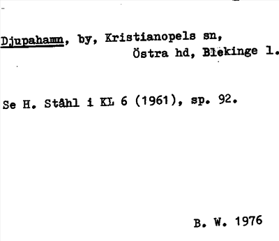 Bild på arkivkortet för arkivposten Djupahamn