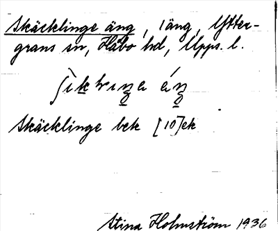 Bild på arkivkortet för arkivposten Skäcklinge äng