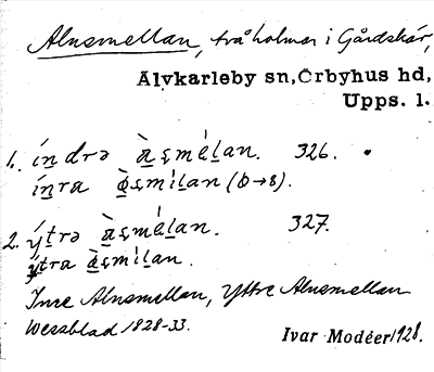Bild på arkivkortet för arkivposten Alnsmellan