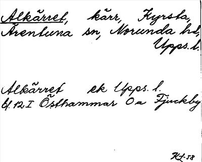 Bild på arkivkortet för arkivposten Alkärret