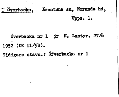 Bild på arkivkortet för arkivposten Överbacka