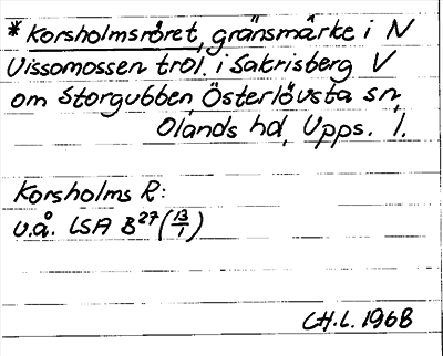 Bild på arkivkortet för arkivposten *Korsholmsröret