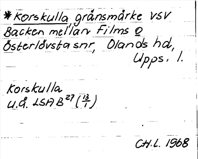 Bild på arkivkortet för arkivposten *Korskulla