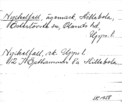 Bild på arkivkortet för arkivposten Nyckelfall