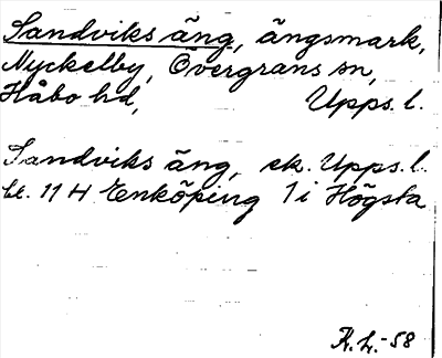 Bild på arkivkortet för arkivposten Sandviks äng