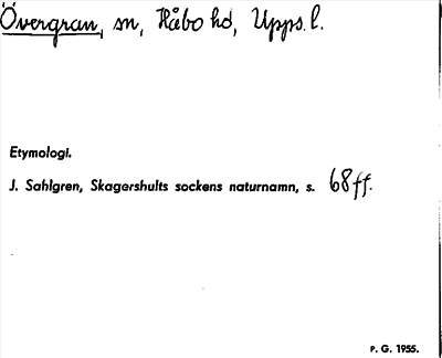 Bild på arkivkortet för arkivposten Övergran