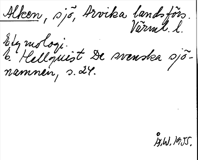 Bild på arkivkortet för arkivposten Alken
