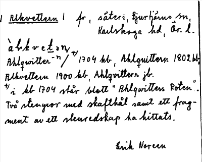 Bild på arkivkortet för arkivposten Alkvettern