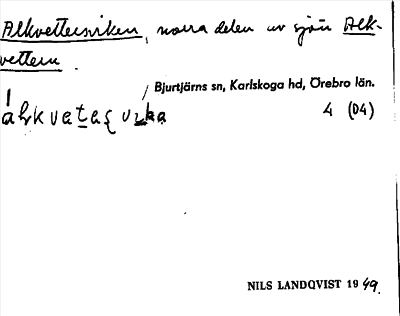 Bild på arkivkortet för arkivposten Alkvettersviken