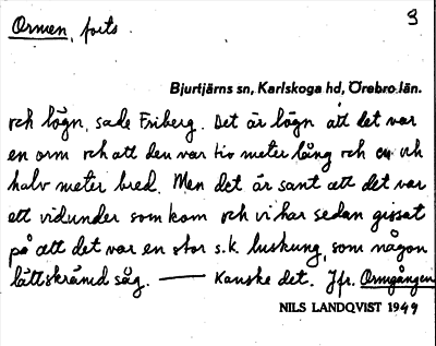 Bild på arkivkortet för arkivposten Ormen