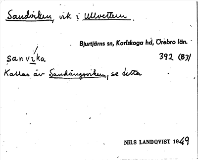 Bild på arkivkortet för arkivposten Sandviken