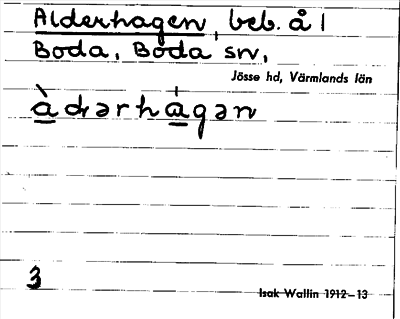 Bild på arkivkortet för arkivposten Alderhagen